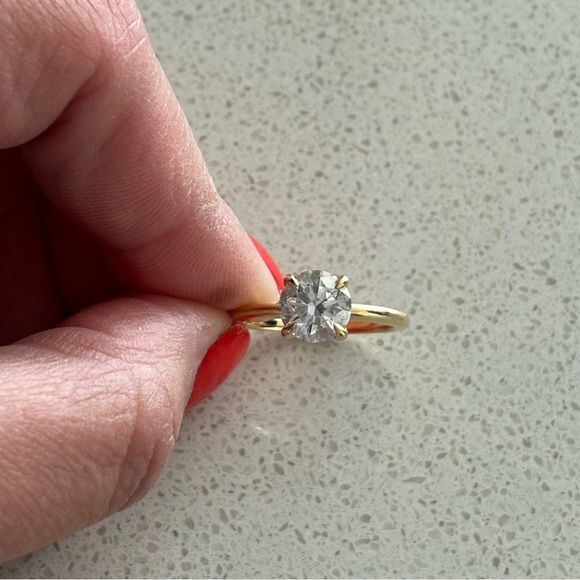 Lab Grown 1.6 Carat Solitaire Engagement Ring - Picture 1 of 7